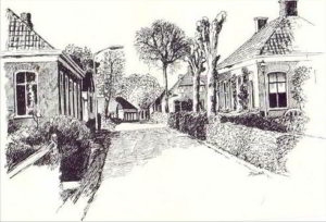 tekening dorpstraat